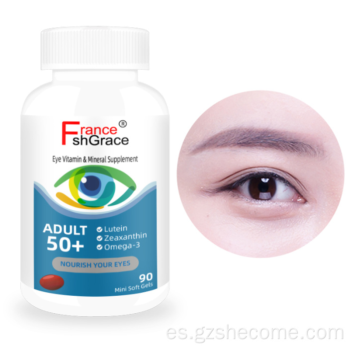 El suplemento mineral de la vitamina ocular contiene zinc Softgels